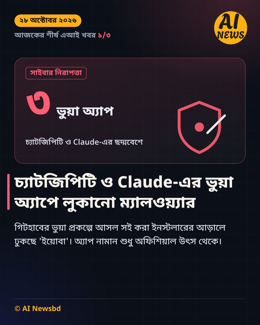 চ্যাটজিপিটি ও Claude-এর ভুয়া অ্যাপে লুকানো ম্যালওয়্যার