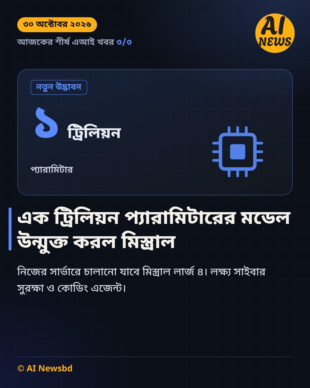 এক ট্রিলিয়ন প্যারামিটারের মডেল উন্মুক্ত করল মিস্ত্রাল